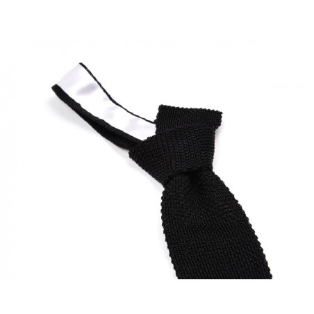 Cravate tricot de soie noire, vue 2