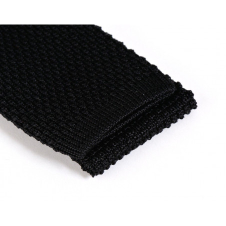 Cravate tricot de soie noire, vue 3