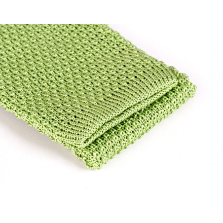 Cravate tricot vert cigale, vue 3