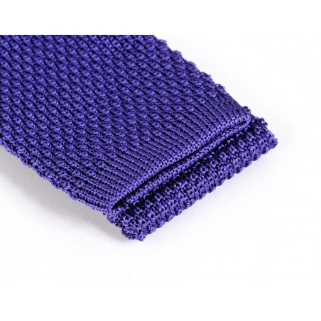 Cravate tricot de soie mauve gosier, vue 3