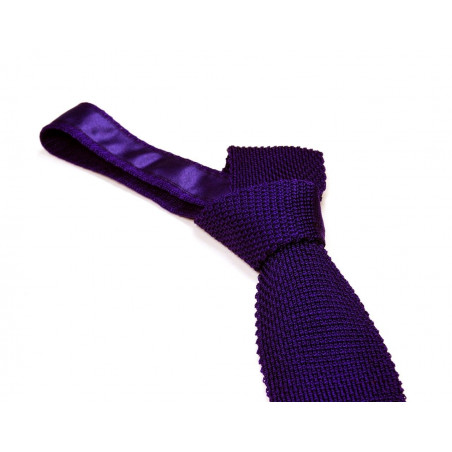 Cravate tricot violet mure, vue 2