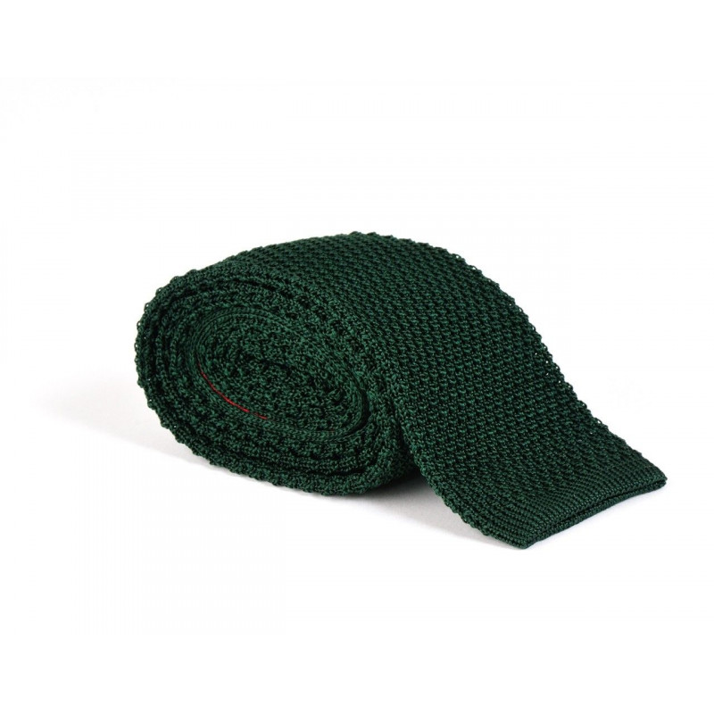 Cravate tricot de soie couleur carapace